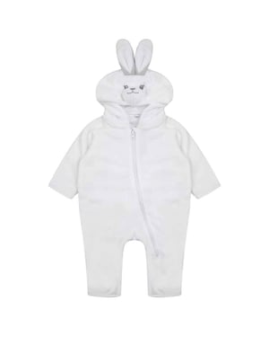 Larkwood Baby Konijn Alles-in-één Nachtkleding (Wit)