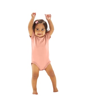 Babybugz Effen babybody (Stoffige roos)
