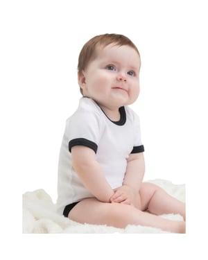 Babybugz Baby Ringer Body (Wit/zwart)