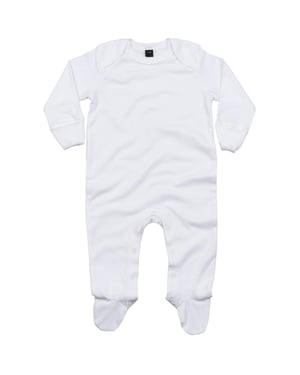 Babybugz Baby Unisex Organic Cotton Envelope Neck Sleepsuit (Wit)