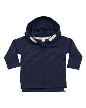 Babybugz Hoodie met volledige rits voor baby's (Nautische Marine)