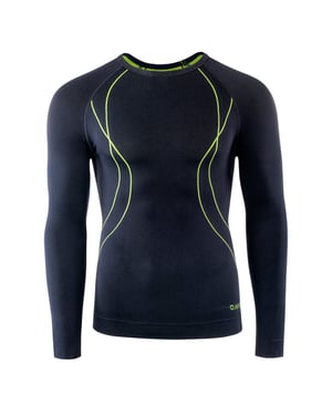 Hi-Tec Heren Ikar Logo Thermal Top (Zwart/Lime Punch)