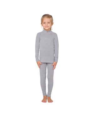 Meteor Thermoactieve onderlagen voor kinderen/kinderen (Grijs)