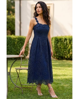 Floral Crochet Midi Dress