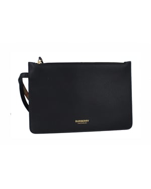 Burberry Double Faced Pouch - Black