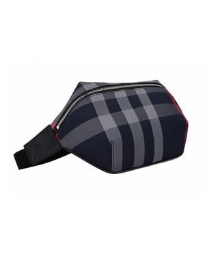 Burberry Sonny Check Bumbag - Navy Grey