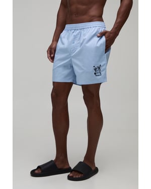 Relaxed fit Cotton Boxer Style Embroidered Short