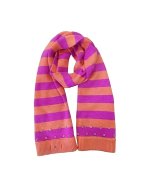 Tommy Hilfiger Gestreepte sjaal voor kinderen (Oranje/Roze)