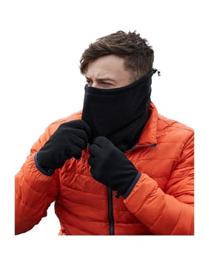 Beechfield Fleece Gerecycleerde Snood (Zwart)