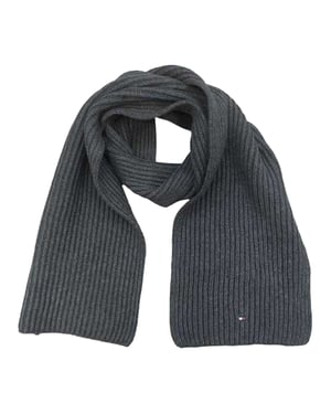 Tommy Hilfiger Geribbelde sjaal voor kinderen (Grijs)