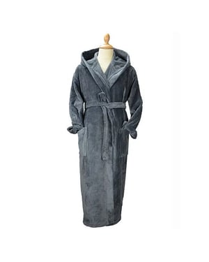 ARTG Dames/Dames Deluxe badjas met capuchon (Donkergrijs)