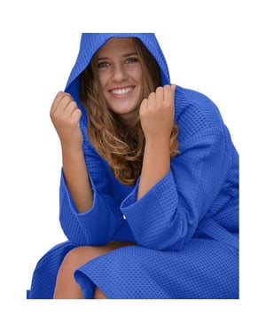 ARTG Dames/Dames Robezz Wafel ochtendjas met capuchon (Echt blauw)