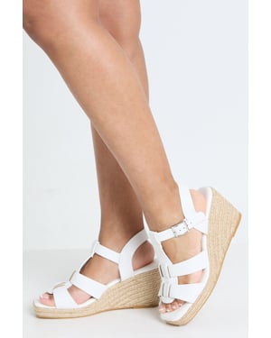 Extra Wide Fit T Bar Strappy Wedges