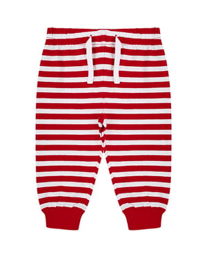Larkwood Baby gestreepte pyjamabroek (Rood)