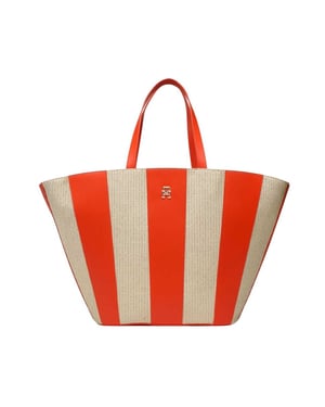 Tommy Hilfiger Tweekleurige handtas (Beige/Oranje)