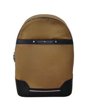 Tommy Hilfiger Rugzak met contraststrepen voor heren (Woestijn Khaki)