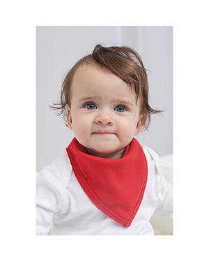 Babybugz Bandana-slabbetje voor baby's (Wit/rood)