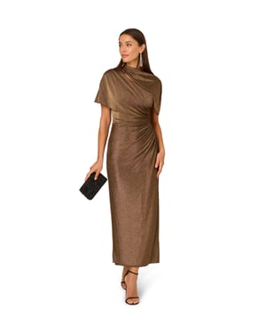Metallic Knit Long Dress