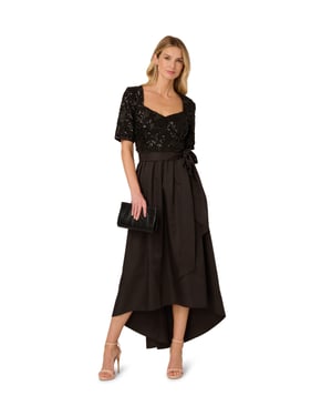 Studio Sequin Combo Taffeta Gown