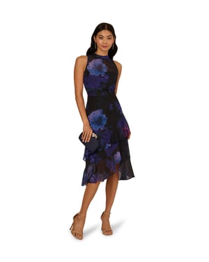 Halter Glitter Midi Dress