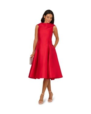 Roll Neck Mikado Dress