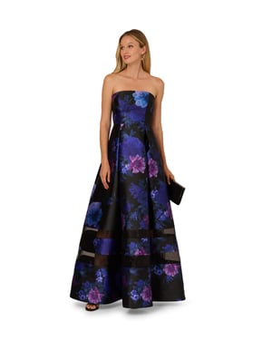 Strapless Organza Gown