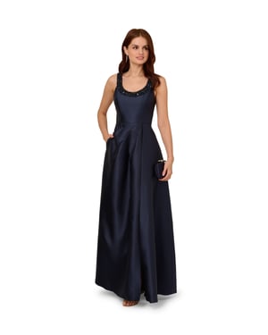 Beaded Mikado Gown