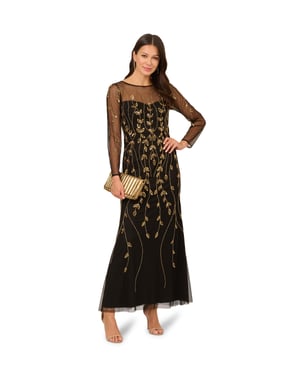 Studio Long Sleeve Beaded Dress