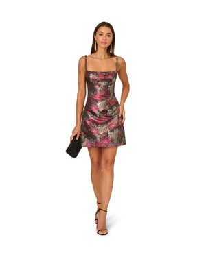 Metallic Jacquard Mini Dress