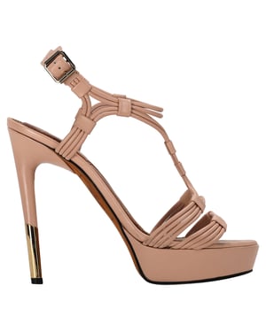 Givenchy Platåsandaler med T-rem i beige läder