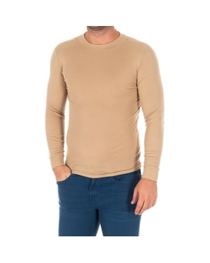 Herr T-shirt med lång ärm och halvkrage 1625-H