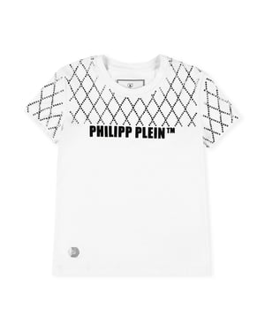 T-shirt Rund Halsad Ss Kristall Plein