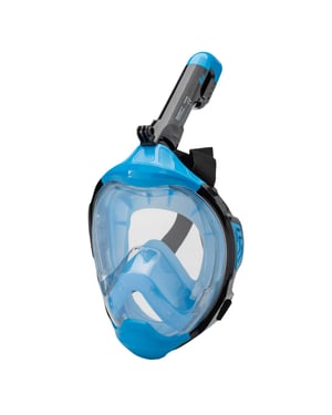 Aquawave Unisex Aquaro Volgelaats Snorkel voor volwassenen (Blauw/Zwart)