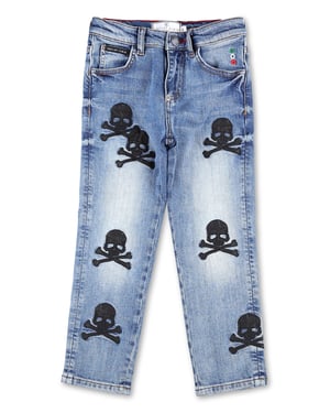 Jeansbyxor Dödskalle