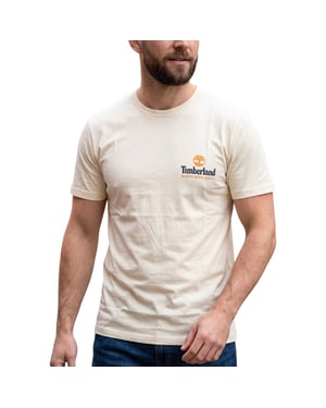 Timberland Mens T Shirts Illustrated Tree Logo Crew Neck Pullover Summer Top New