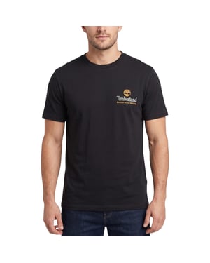 Timberland Mens T Shirts Illustrated Tree Logo Crew Neck Pullover Summer Top New