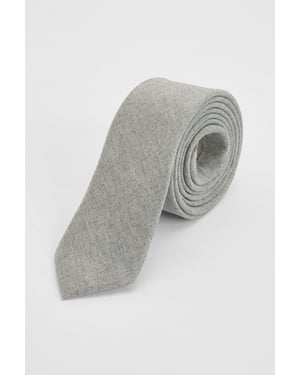 Green Linen Look Tie