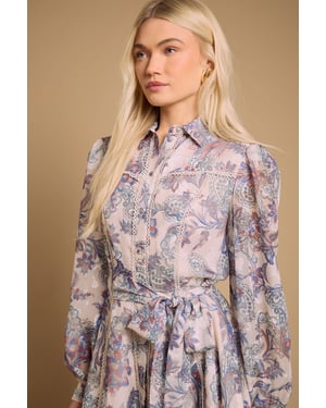 Burnout Floral Mini Dress
