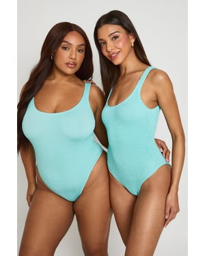 Premium One Size Fits All Crinkle Scoop Swimsuit