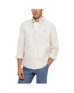 TOMMY HILFIGER Mens Shirts Regular Fit Oxford Long Sleeve Casual Cotton Formal