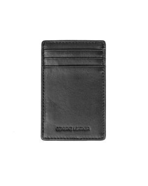 Men’s RFID Genuine Leather Card Holder Wallet, Slim ID & Card Case in Black