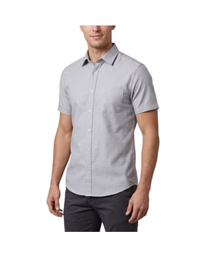 Mens Oxford Shirts Short Sleeve Plain Top Casual Lightweight Cotton Formal Shirt