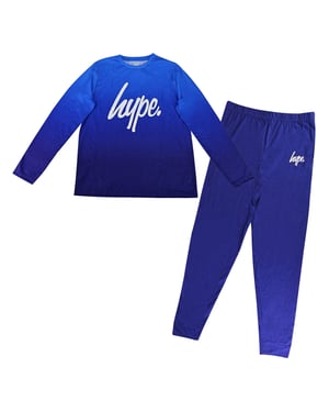 Boys Ombre Long Sleeve Pyjama Set Blue Kids Nightwear