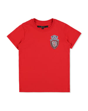 T-shirt med rund halsringning och vapenmärke