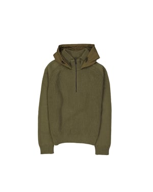 Herno långärmad hoodie stickad tröja