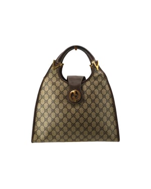Gucci Vintage stoffen hobo's met voetband