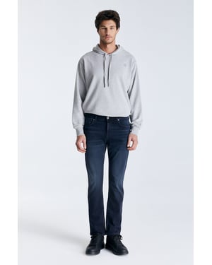 Lance jeans met middelhoge taille, normale lengte en 5 zakken, nachtblauw