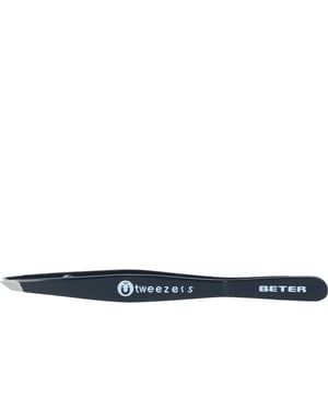 Pinza Depilar Magnética Punta Oblicua #negra