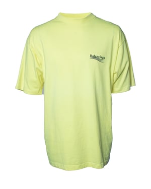 Balenciaga, yellow tshirt with logo