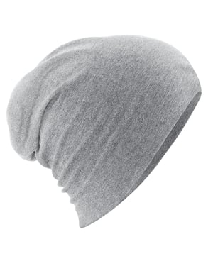 Beechfield Hemsedal Katoenen Slouch Beanie voor Volwassenen (Heide Grijs)